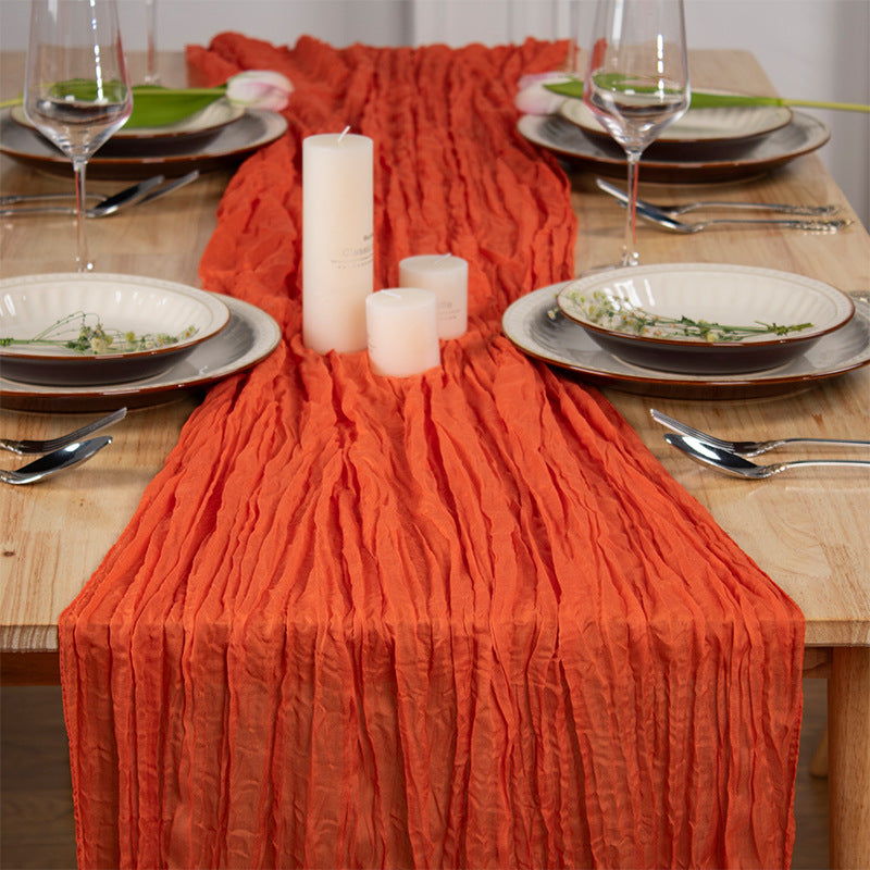 Sheer tulle table runner