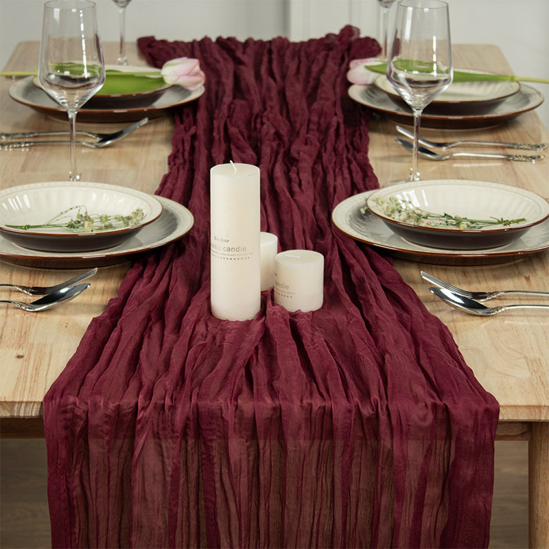 Sheer tulle table runner