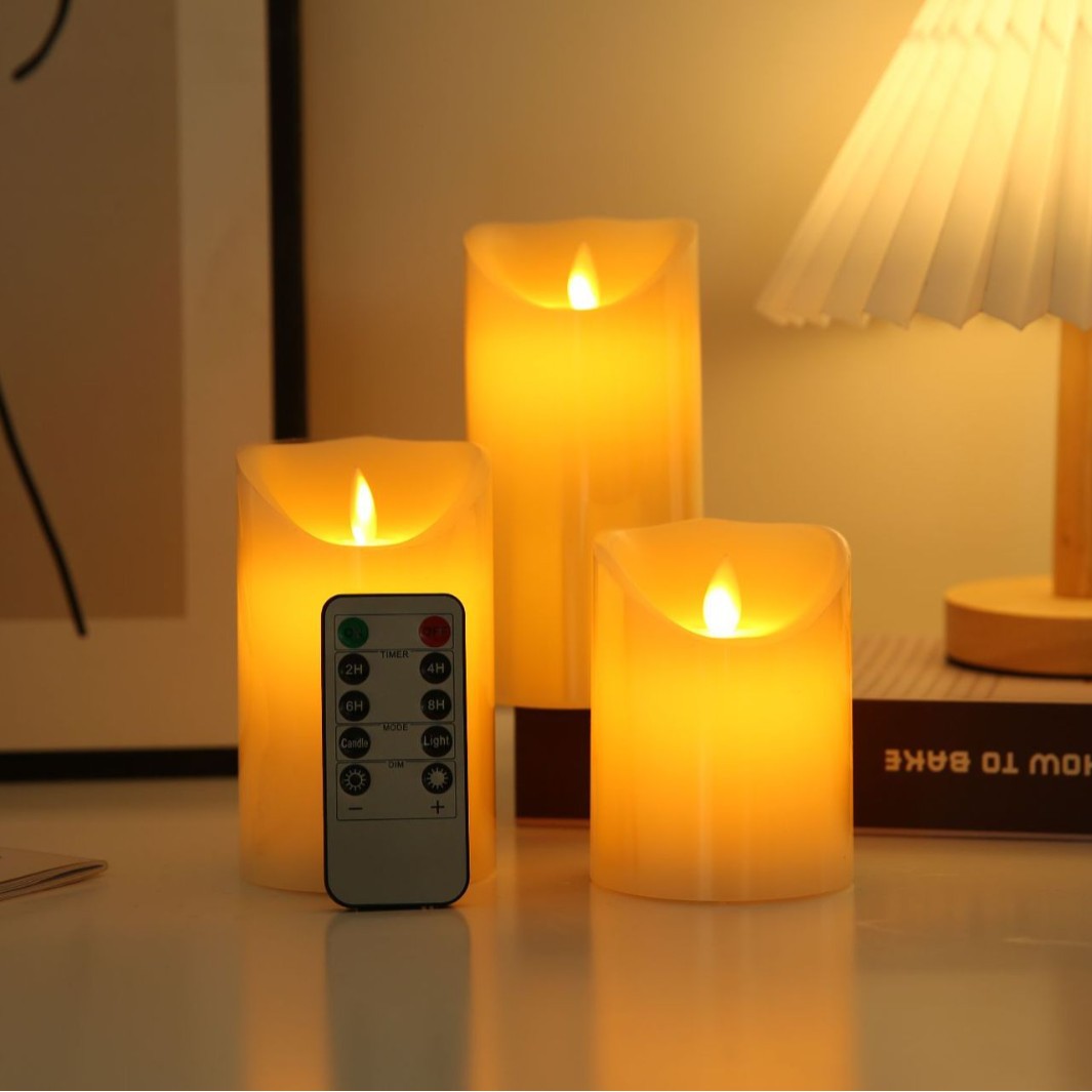 Flameless LED Candles and Votives, Optional Remote