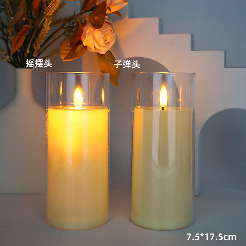 Flameless LED Pillar Candles, Swing or Still Flame