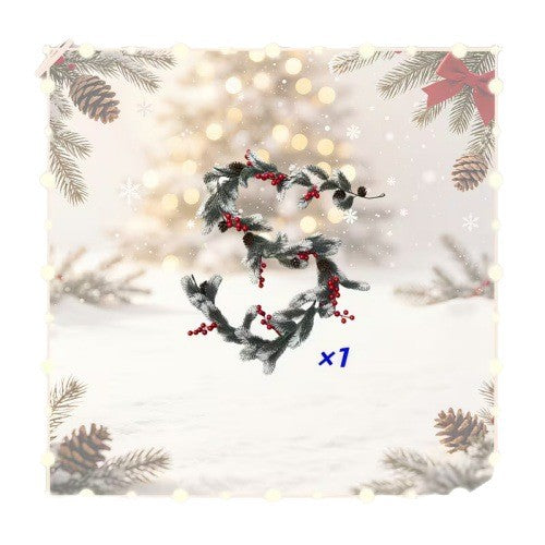 Faux Cedar Garland with Red Berries and Pine Cones, 6.5 ft