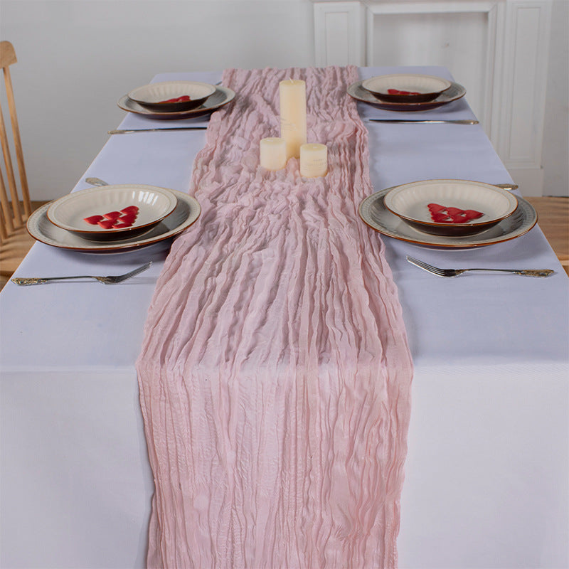 Sheer tulle table runner