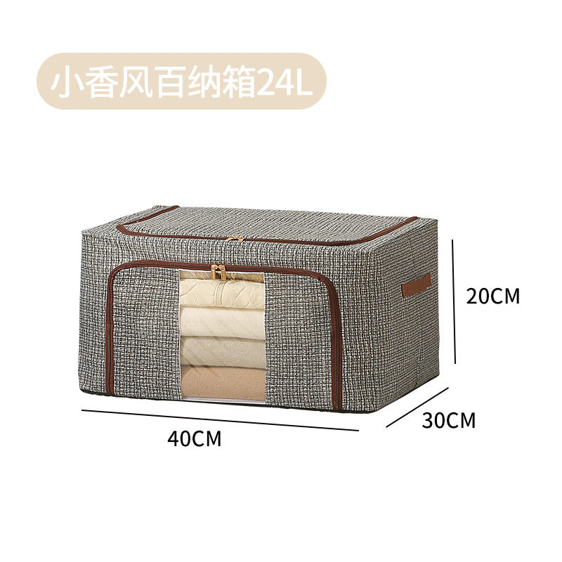 Foldable fabric storage box