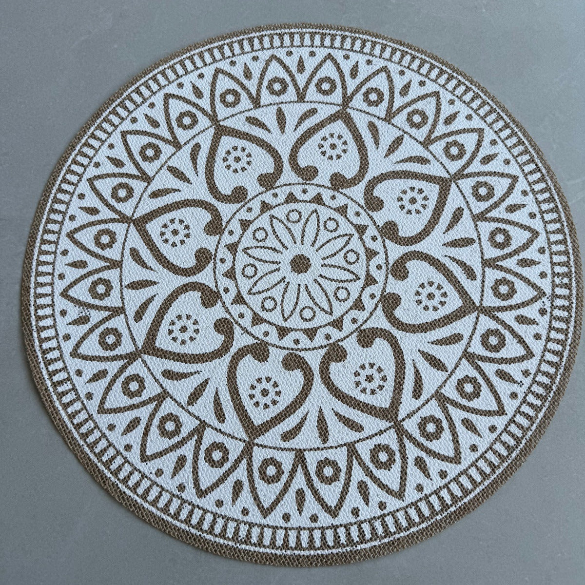 Bohemian Round Linen Placemat, Heat-Resistant
