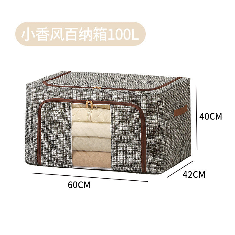 Foldable fabric storage box