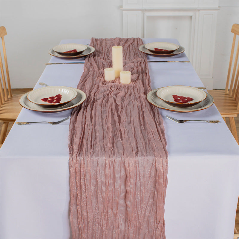 Sheer tulle table runner