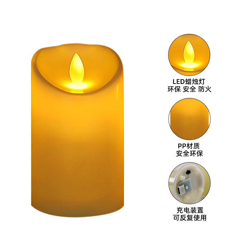 Rechargeable Flameless LED Pillar Candles