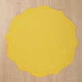 Embroidered Cotton-Linen Placemat, Round or Shaped