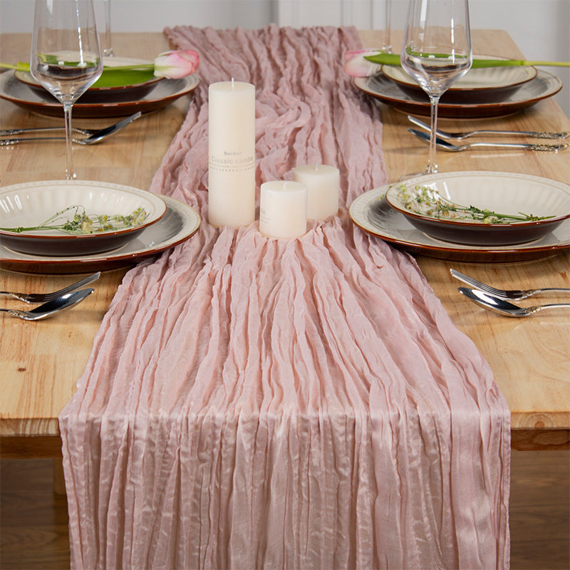 Sheer tulle table runner