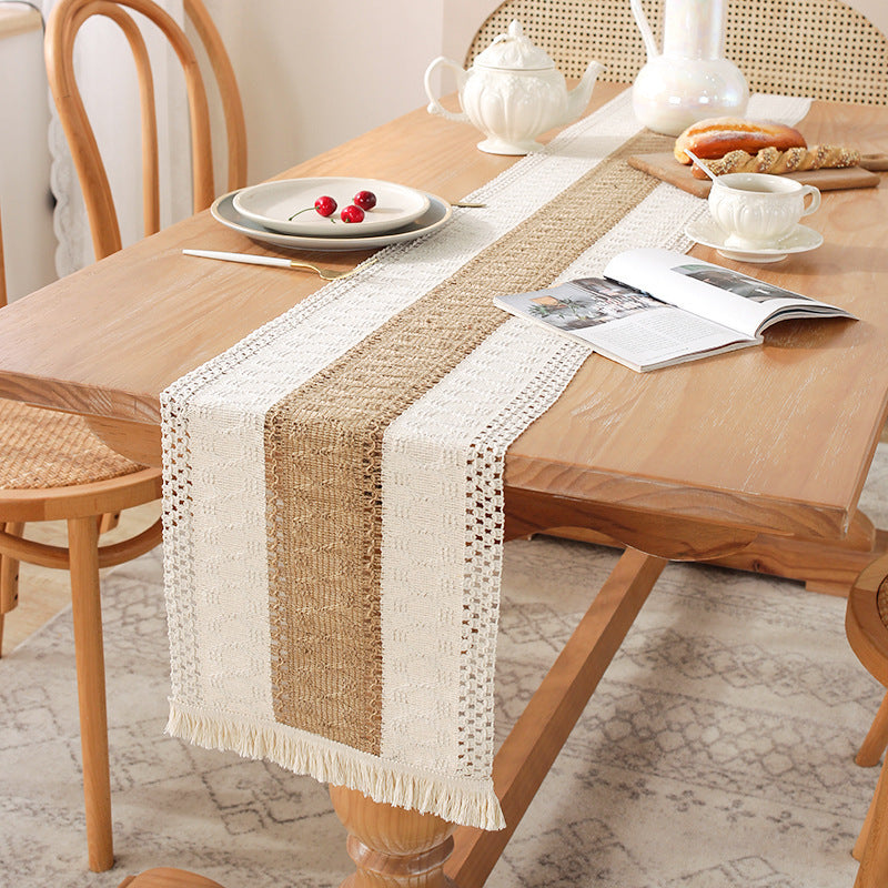 Cotton-linen table runner