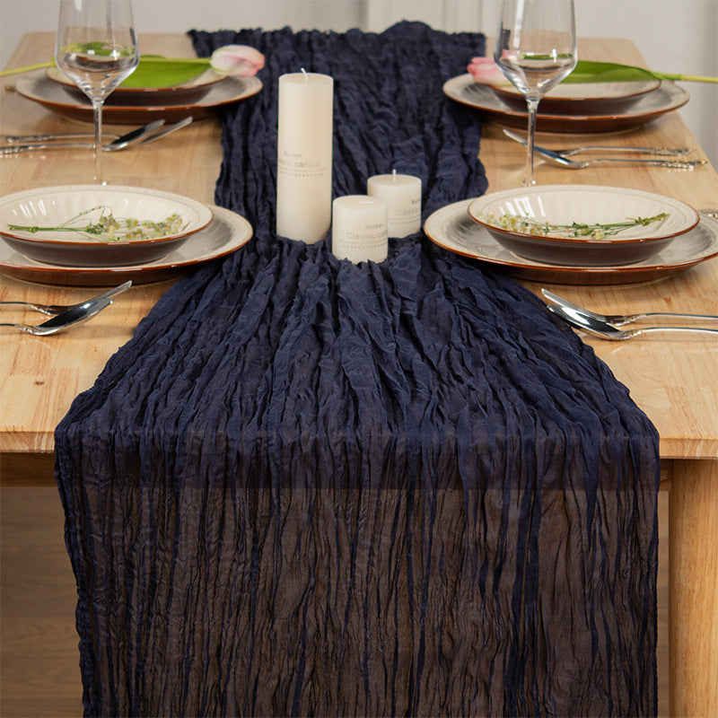 Sheer tulle table runner