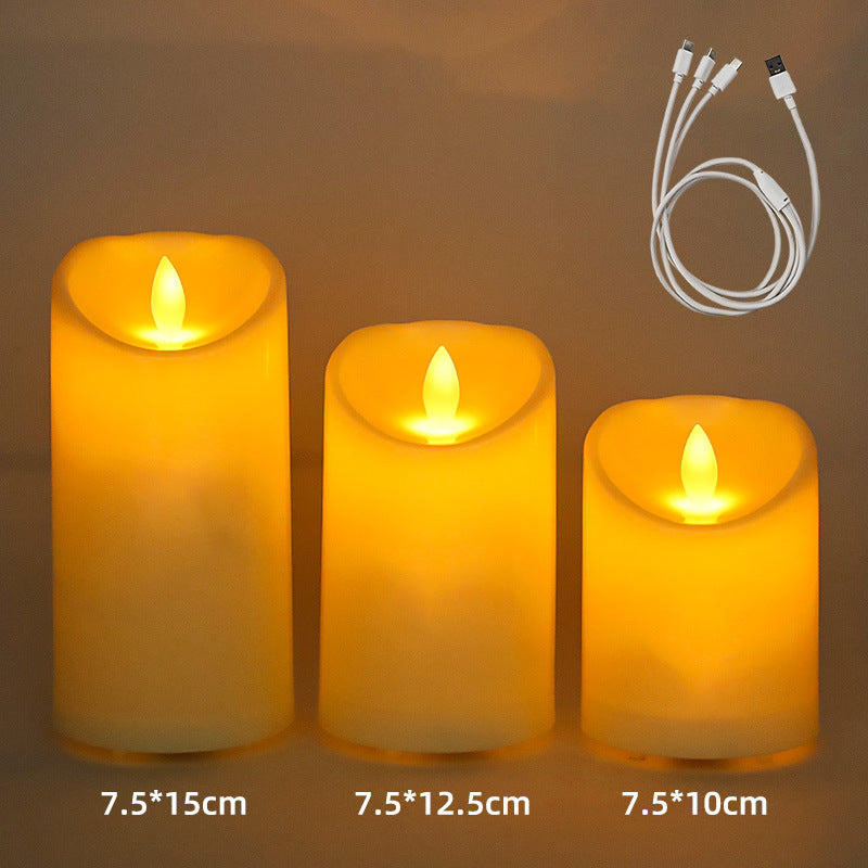 Rechargeable Flameless LED Pillar Candles