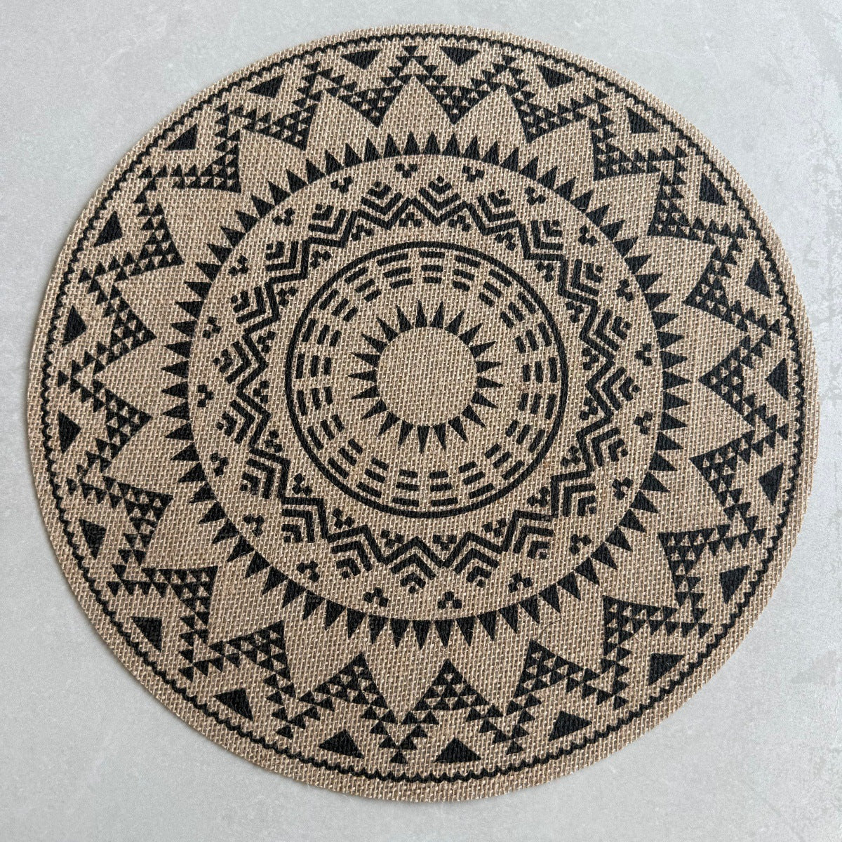 Bohemian Round Linen Placemat, Heat-Resistant