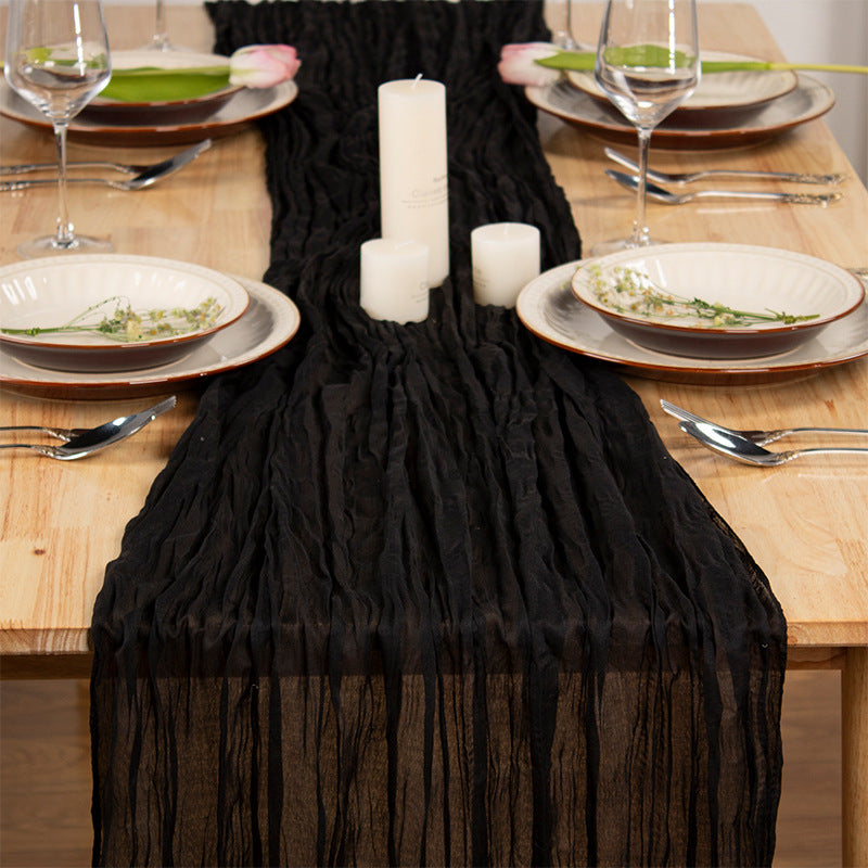 Sheer tulle table runner