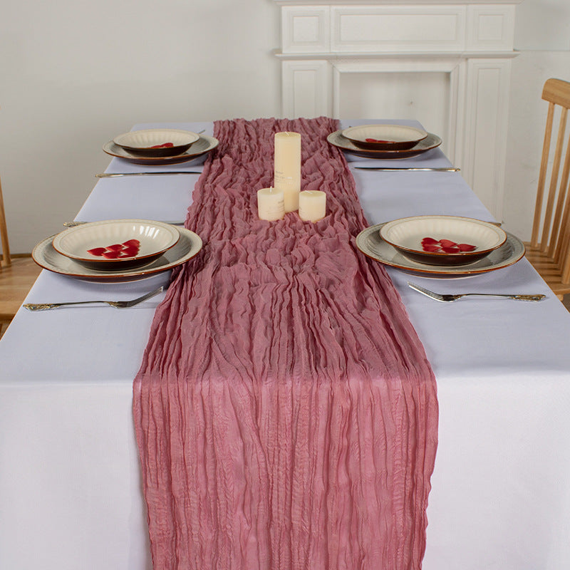 Sheer tulle table runner