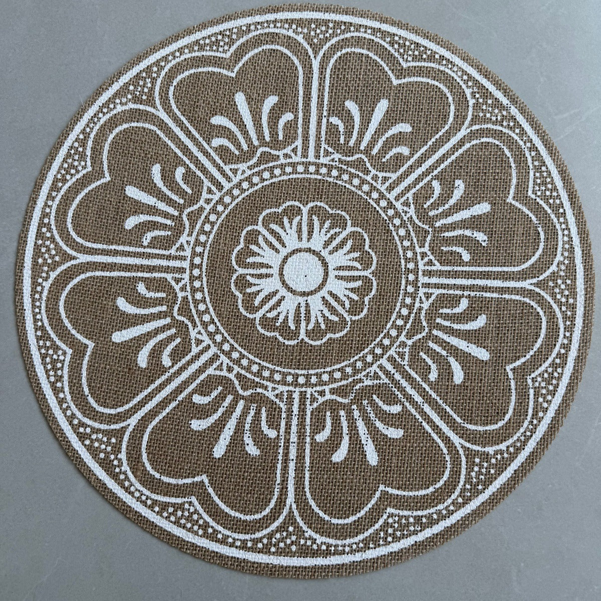 Bohemian Round Linen Placemat, Heat-Resistant