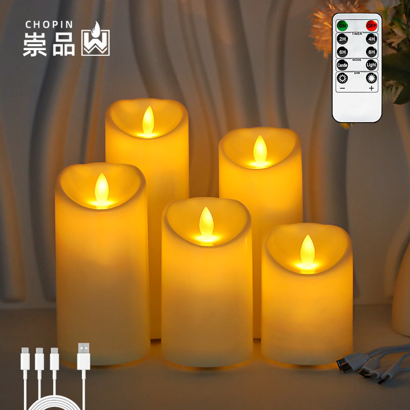 Rechargeable Flameless LED Pillar Candles