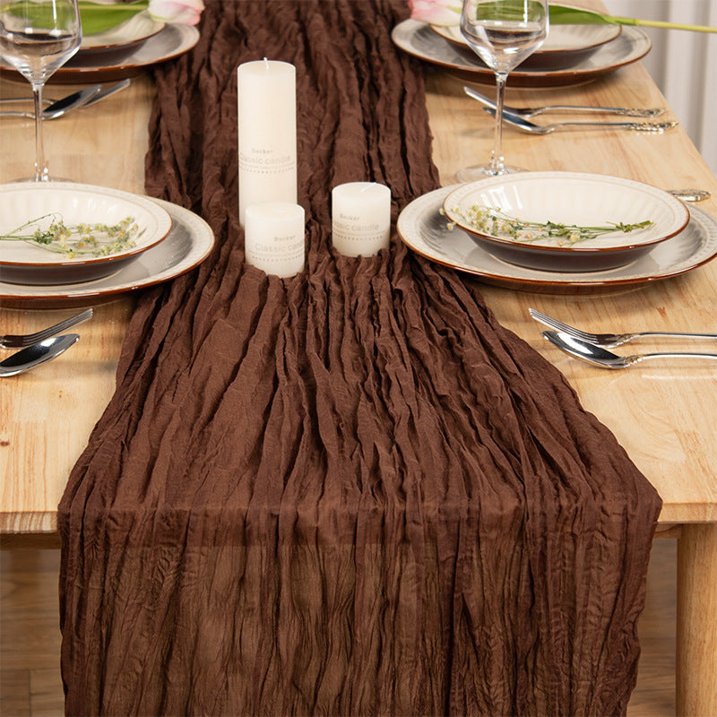 Sheer tulle table runner