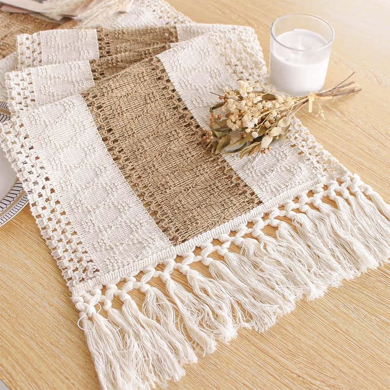 Cotton-linen table runner