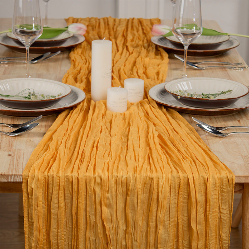 Sheer tulle table runner
