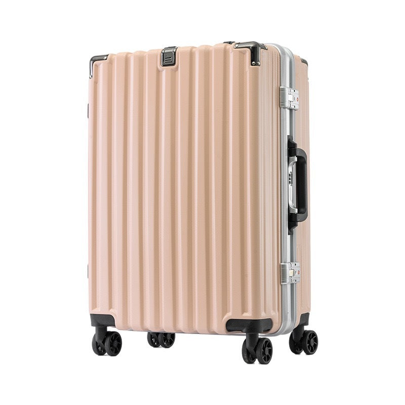 Aluminum-frame spinner suitcase