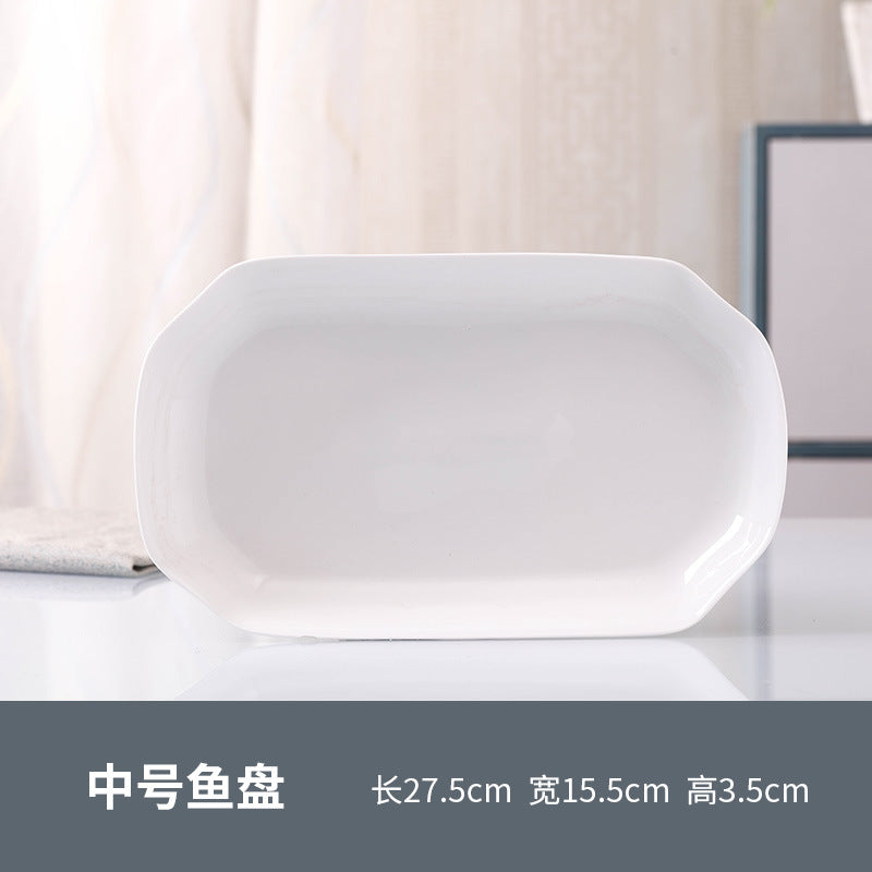 Ceramic rectangular serving platter