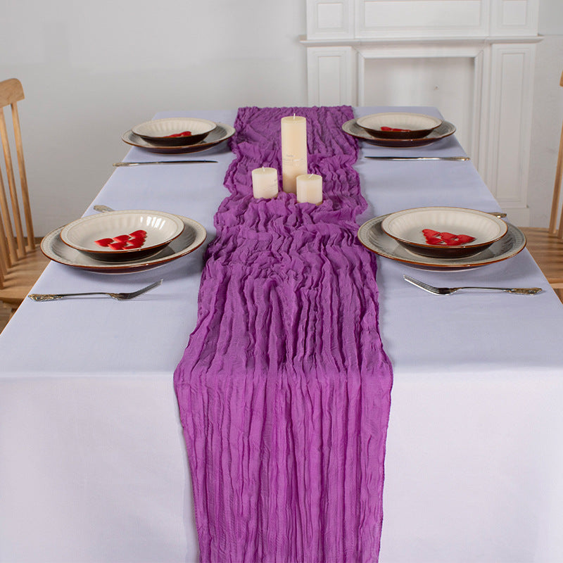 Sheer tulle table runner