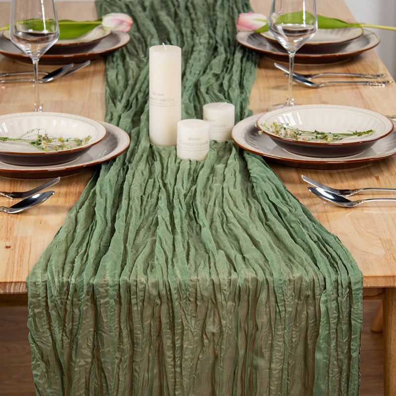 Sheer tulle table runner