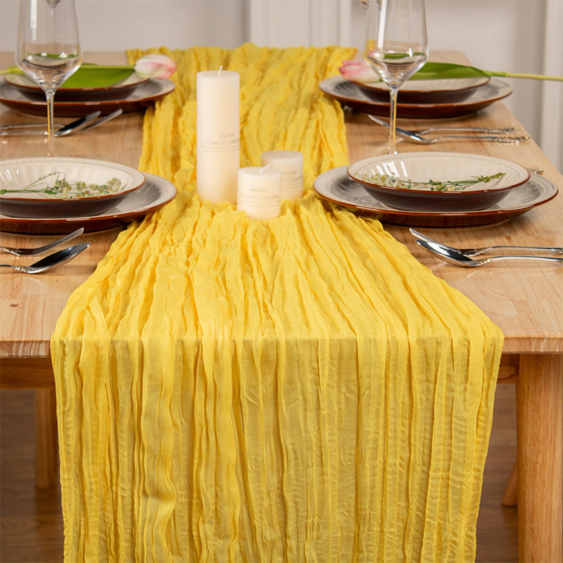 Sheer tulle table runner
