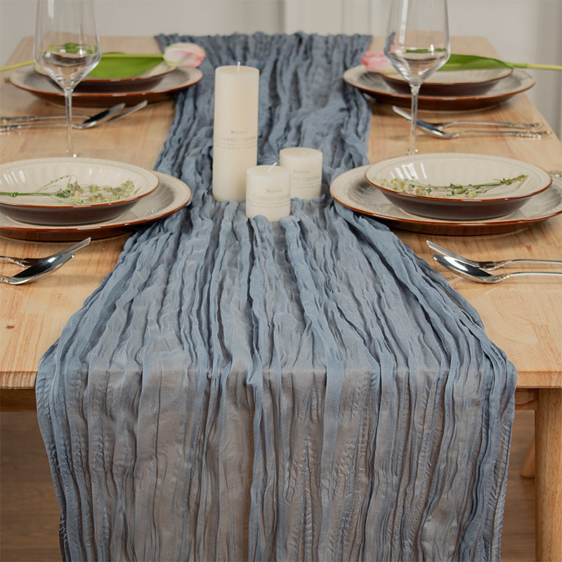 Sheer tulle table runner
