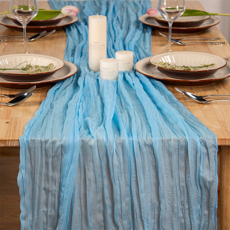 Sheer tulle table runner