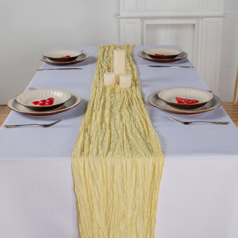 Sheer tulle table runner