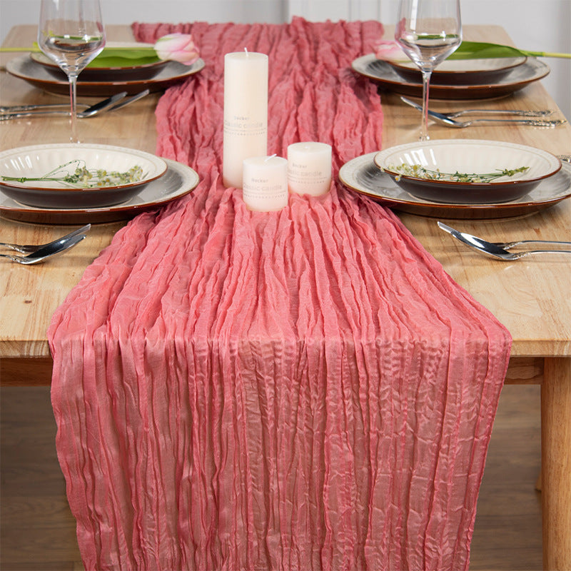 Sheer tulle table runner