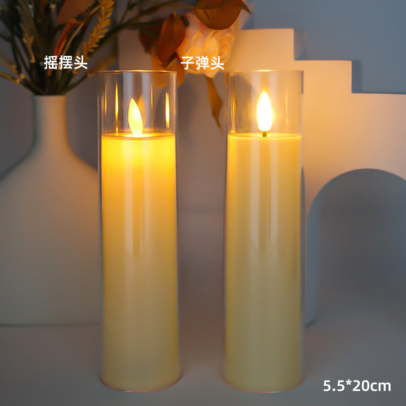 Flameless LED Pillar Candles, Swing or Still Flame