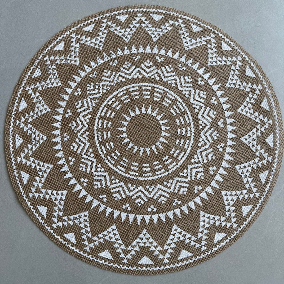 Bohemian Round Linen Placemat, Heat-Resistant