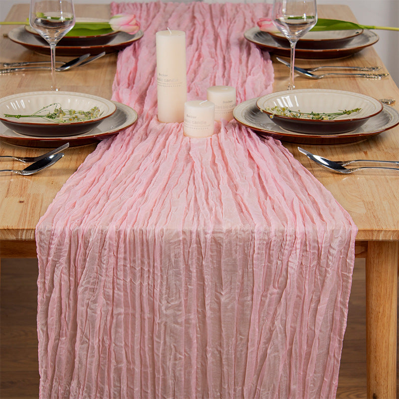 Sheer tulle table runner