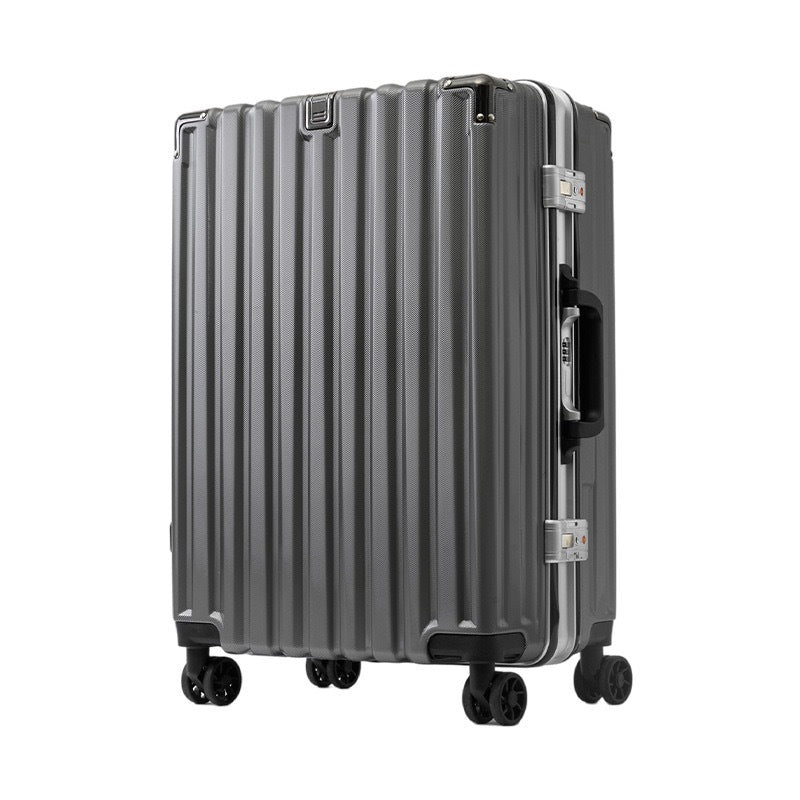 Aluminum-frame spinner suitcase