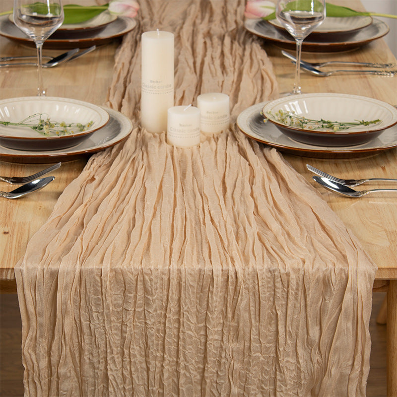 Sheer tulle table runner