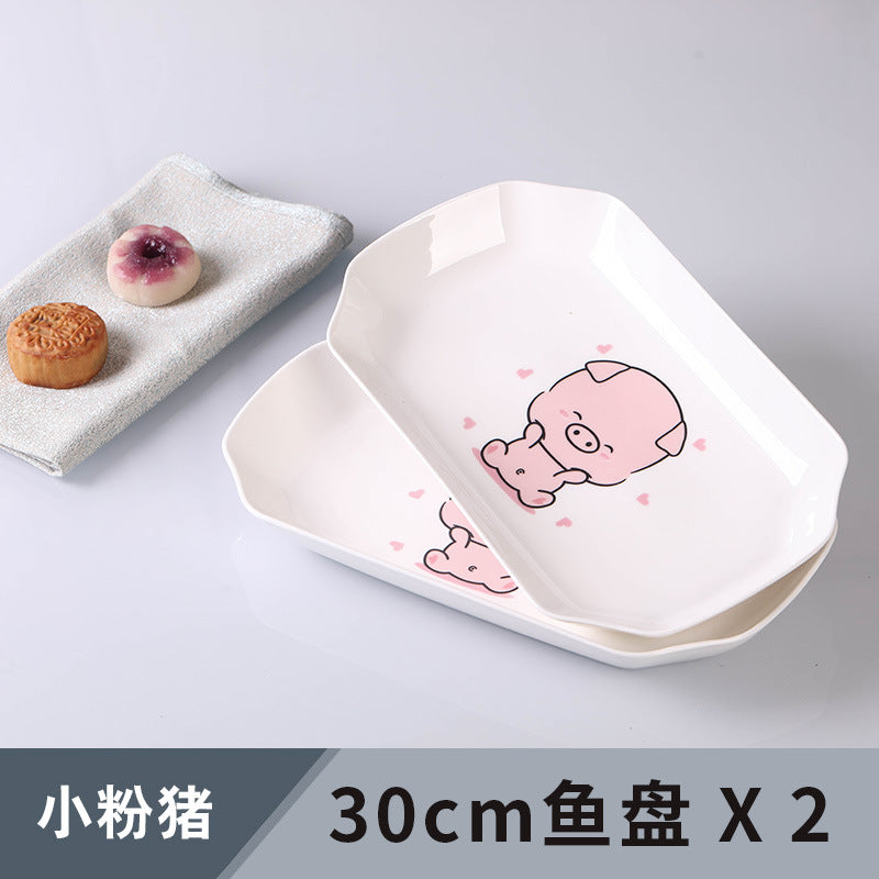 Ceramic rectangular serving platter
