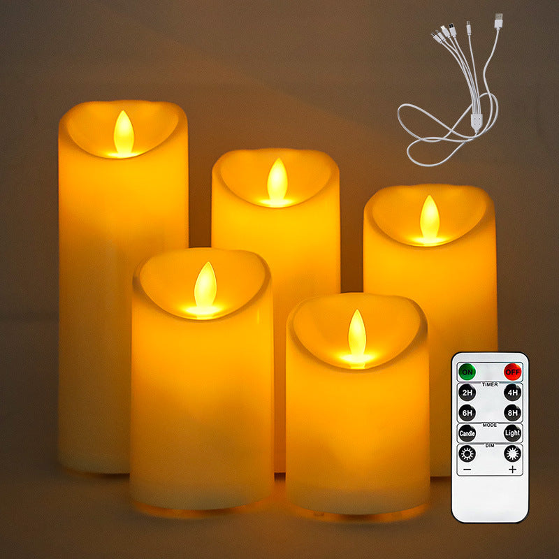 Rechargeable Flameless LED Pillar Candles