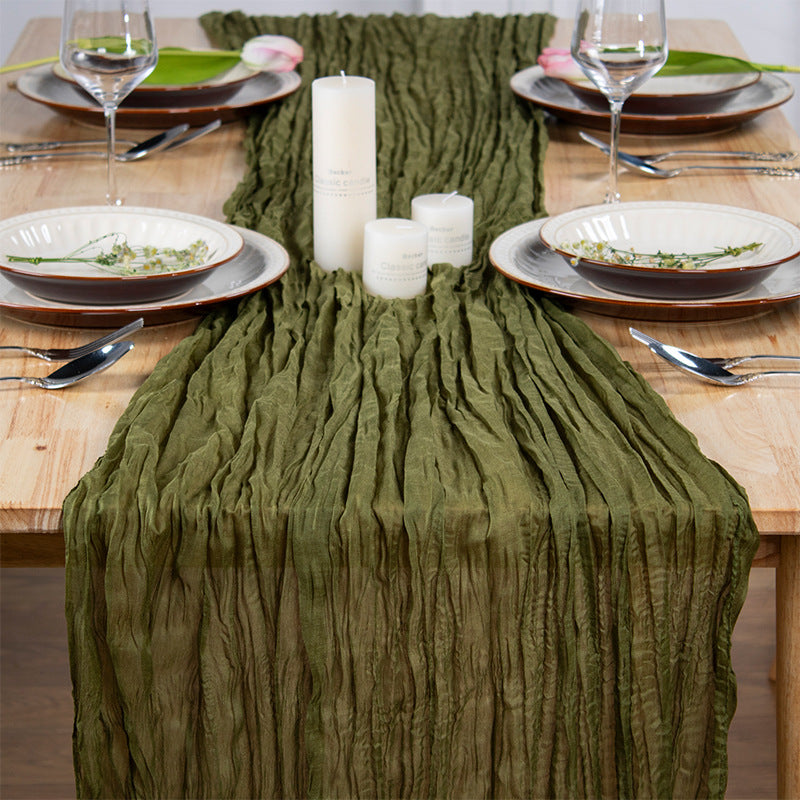 Sheer tulle table runner