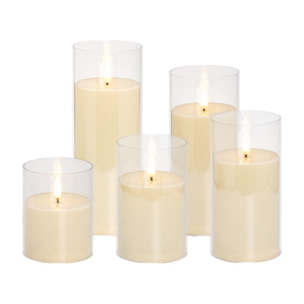 Flameless LED Pillar Candles, Swing or Still Flame