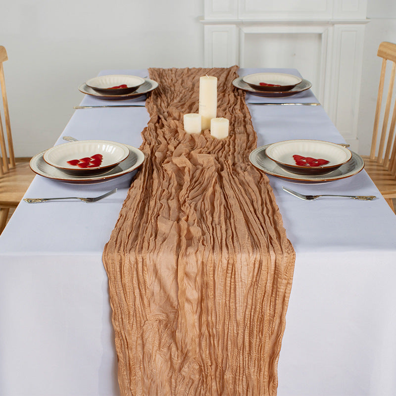 Sheer tulle table runner