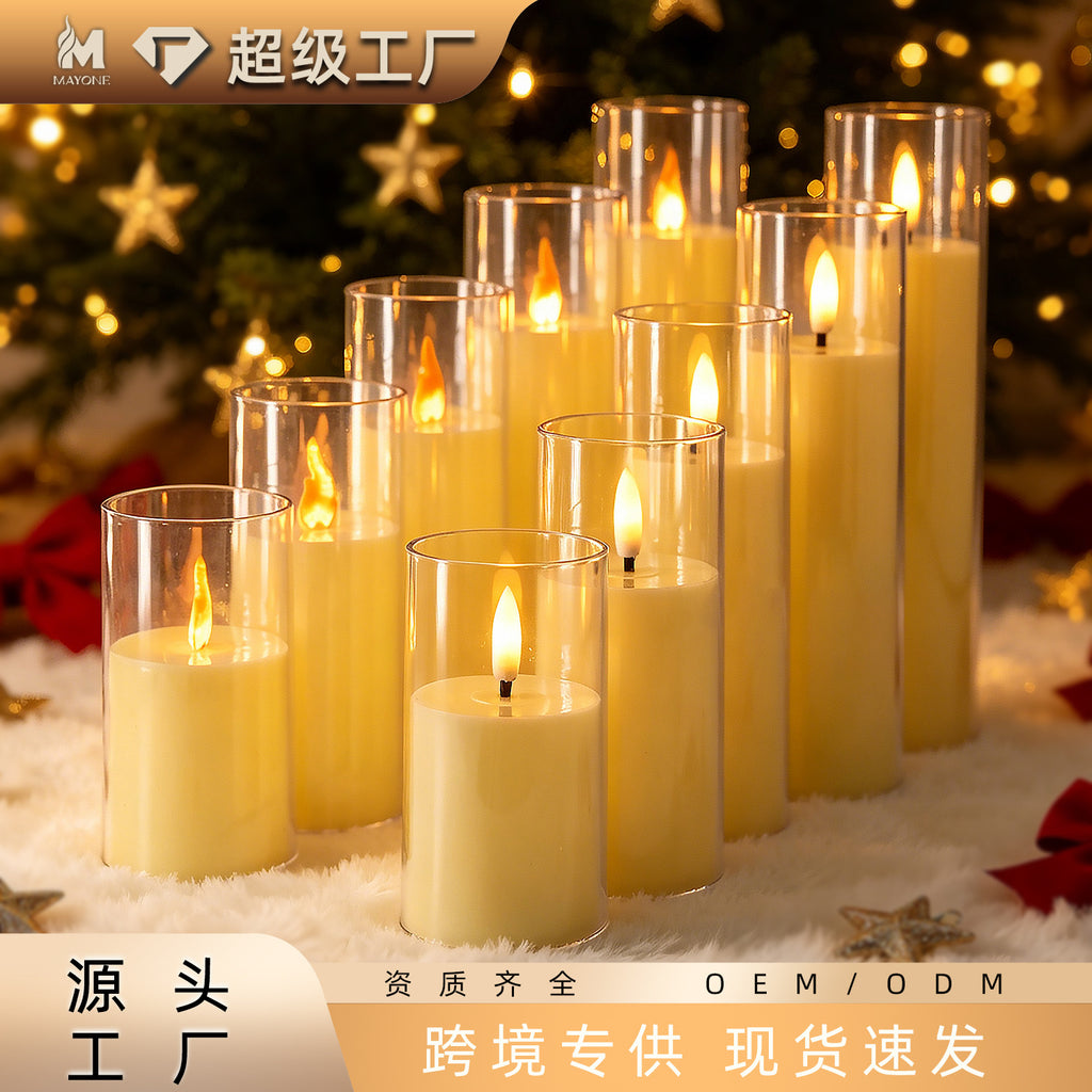 Flameless LED Pillar Candles, Swing or Still Flame