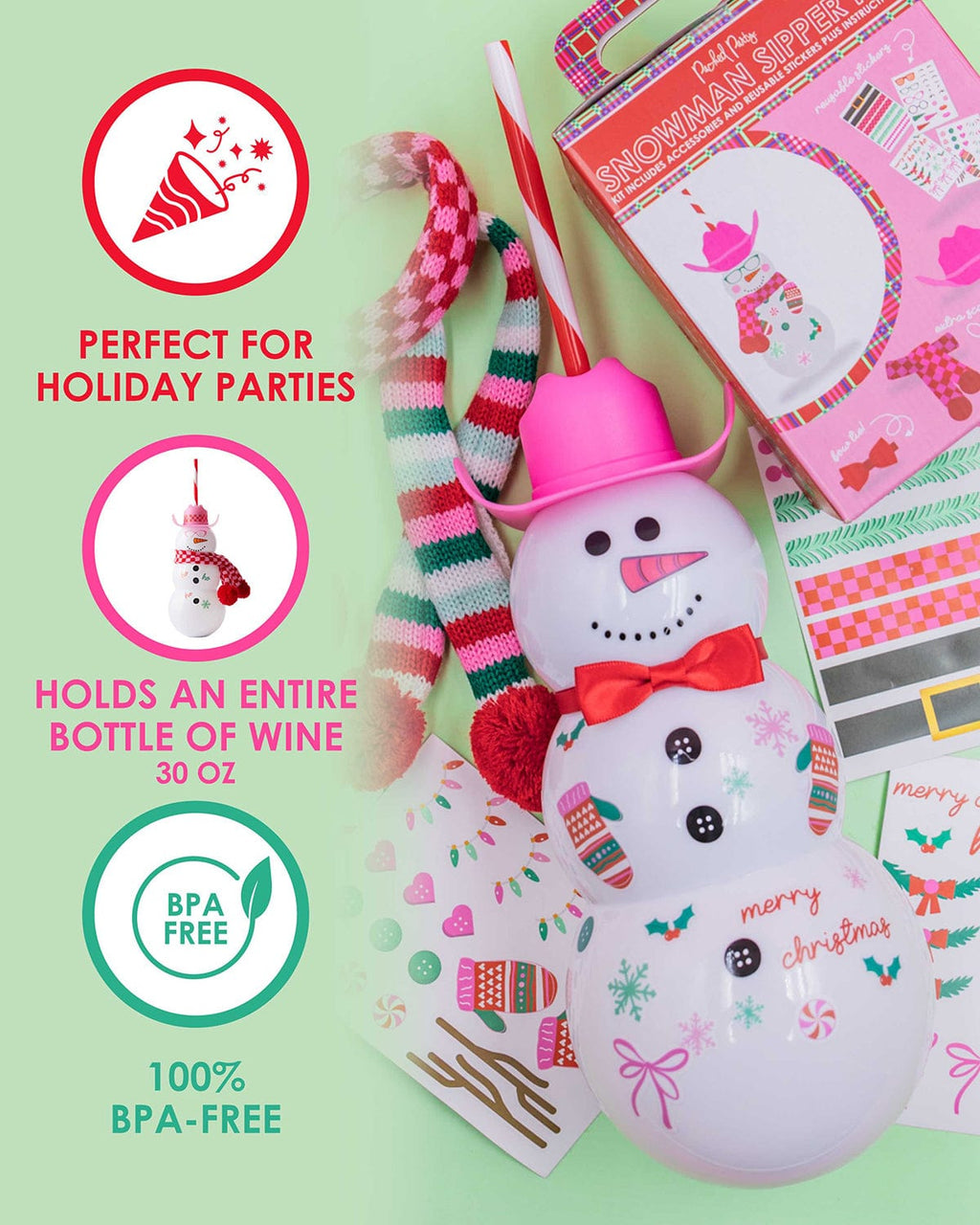 Snowman Sipper Cup with Accessories