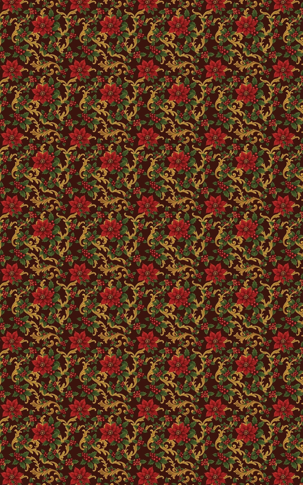 Poinsettia Royale Wrapping Paper