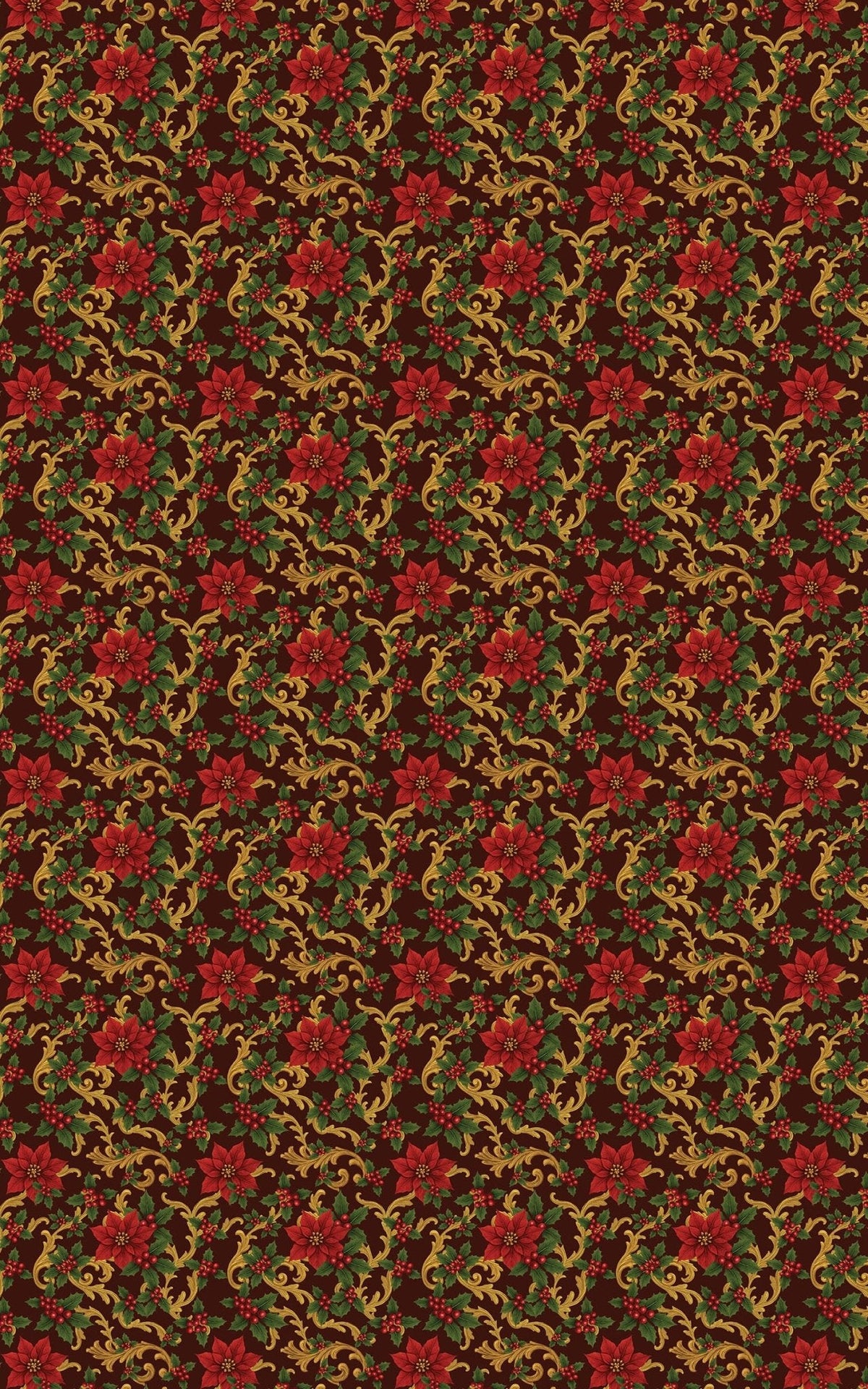 Poinsettia Royale Wrapping Paper