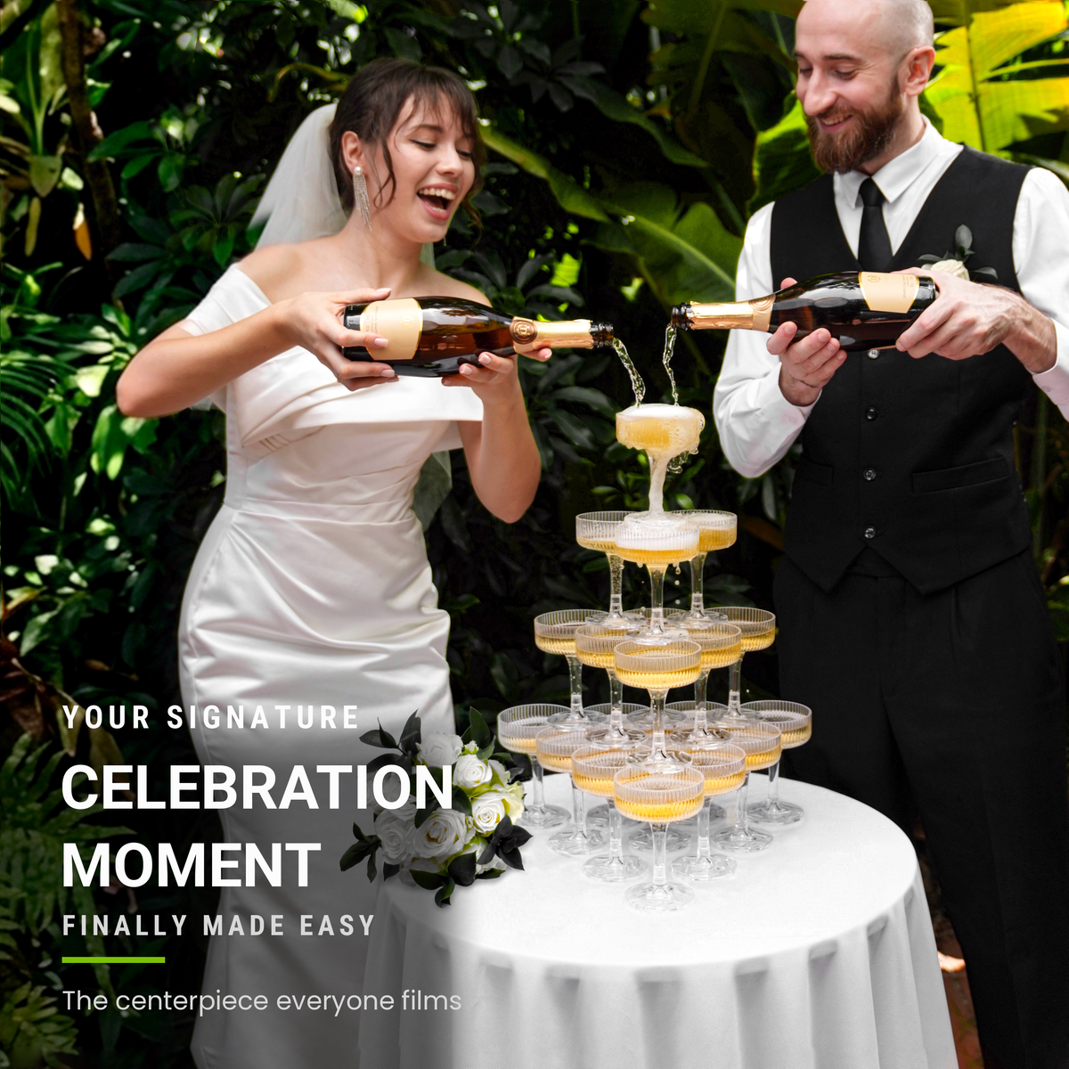 Champagne Tower Stand, 20 or 30 Coupes