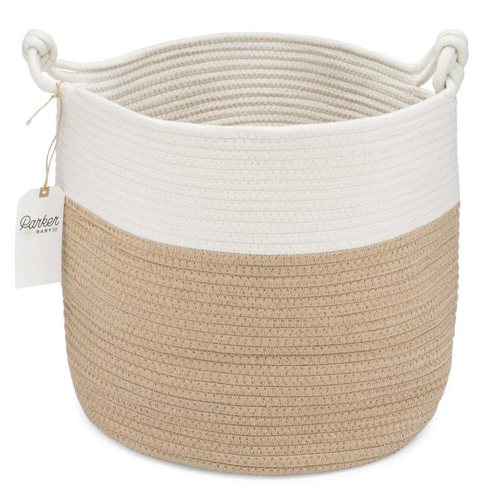 Cotton Rope Storage Basket, Cream
