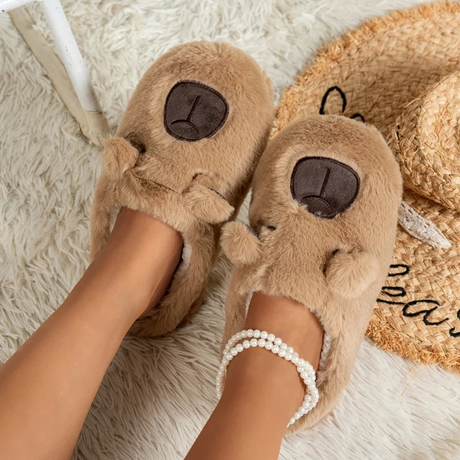 Capybara Plush Slippers